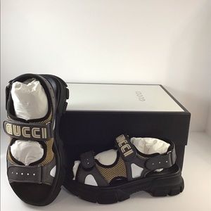 Gucci Aguru Trek Leather & Mesh Sandal